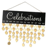 Max Celebration Wooden Reminder Calendar Board Plaque Sign Planner Hanging Decor