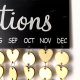 Max Celebration Wooden Reminder Calendar Board Plaque Sign Planner Hanging Decor