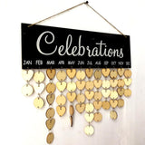 Max Celebration Wooden Reminder Calendar Board Plaque Sign Planner Hanging Decor