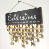 Max Celebration Wooden Reminder Calendar Board Plaque Sign Planner Hanging Decor