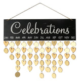 Max Celebration Wooden Reminder Calendar Board Plaque Sign Planner Hanging Decor