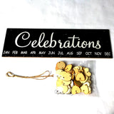 Max Celebration Wooden Reminder Calendar Board Plaque Sign Planner Hanging Decor