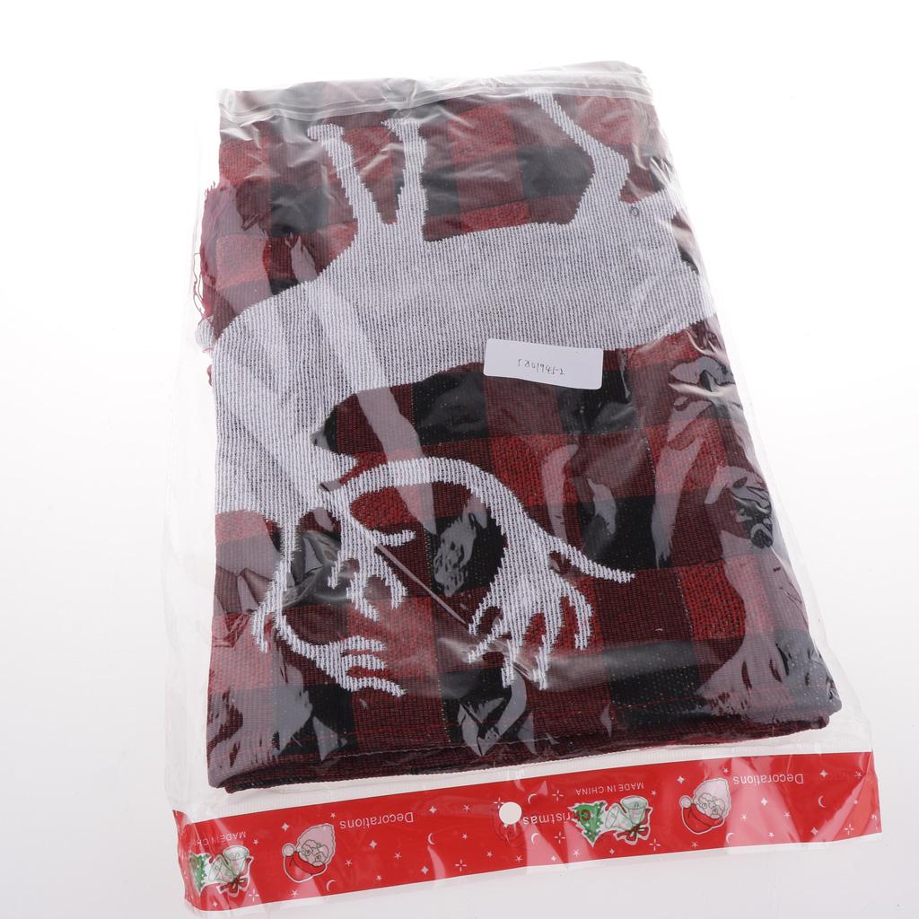 Max Christmas Dining Table Runner Cloth Xmas Party Home Decor Reindeer