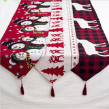 Max Christmas Dining Table Runner Cloth Xmas Party Home Decor Reindeer