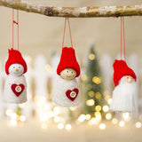 3pcs Set Christmas Holiday Ornaments Hanging Doll Christmas Tree Decor B