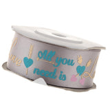 Max 10 Yards Fabric Ribbon Roll Gift Package Craft Cake Wrapping Belt Tape Grey