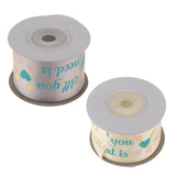 Max All You Need is Love Silk Satin Ribbons Roll Gift Package Craft Silvery Grey
