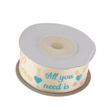 Max 10 Yards Fabric Ribbon Roll Gift Package Craft Cake Wrapping Belt Tape Beige