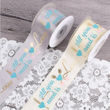 Max 10 Yards Fabric Ribbon Roll Gift Package Craft Cake Wrapping Belt Tape Beige