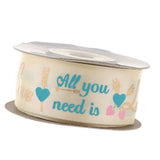 Max 10 Yards Fabric Ribbon Roll Gift Package Craft Cake Wrapping Belt Tape Beige