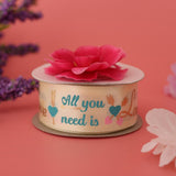 Max 10 Yards Fabric Ribbon Roll Gift Package Craft Cake Wrapping Belt Tape Beige