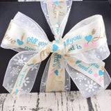 Max All You Need is Love Silk Satin Ribbons Roll Gift Package Craft Beige