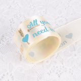 Max All You Need is Love Silk Satin Ribbons Roll Gift Package Craft Beige