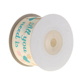 Max All You Need is Love Silk Satin Ribbons Roll Gift Package Craft Beige
