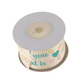 Max All You Need is Love Silk Satin Ribbons Roll Gift Package Craft Beige