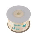 Max All You Need is Love Silk Satin Ribbons Roll Gift Package Craft Beige