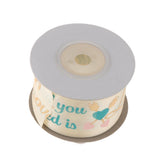 Max All You Need is Love Silk Satin Ribbons Roll Gift Package Craft Beige