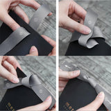 Max 6 Pieces Hand Making Fabric Ribbons Bowknot Gift Package DIY Craft Gray