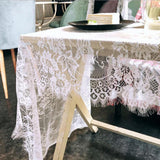 Square Lace Flower Table Cover Tablecloth Home Table Centerpiece Decoration