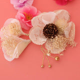 Max 2pcs Floral Flower Headpieces Headwear Wedding Party Hair Accessories