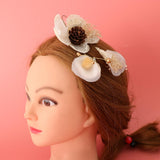 Max 2pcs Floral Flower Headpieces Headwear Wedding Party Hair Accessories