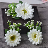 Max Artificial Big Daisy Hairpin Hair Clips Flower Brooch for Women Party White