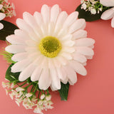 Max Artificial Big Daisy Hairpin Hair Clips Flower Brooch for Women Party White