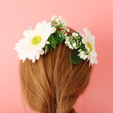 Max Artificial Big Daisy Hairpin Hair Clips Flower Brooch for Women Party White