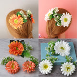 Max Artificial Big Daisy Hairpin Hair Clips Flower Brooch for Women Party White