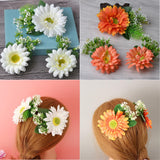 Max Artificial Big Daisy Hairpin Hair Clips Flower Brooch for Women Party White