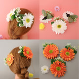 Max Artificial Big Daisy Hairpin Hair Clips Flower Brooch for Women Party White