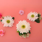 Max Artificial Big Daisy Hairpin Hair Clips Flower Brooch for Women Party White