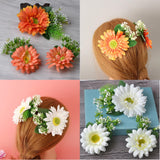 Max Artificial Big Daisy Hairpin Hair Clips Flower Brooch for Women Party White