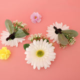 Max Artificial Big Daisy Hairpin Hair Clips Flower Brooch for Women Party White