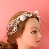 Max Lady Girls Head Flower Headband Headpiece Hair Jewelry Accessories White