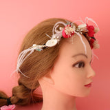 Max Lady Girls Head Flower Headband Headpiece Hair Jewelry Accessories Red