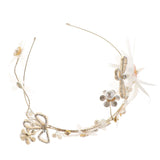 Max Wedding Bridal Flower Pearls Crystal Headband Headpieces Hair Jewelry