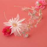 Max Wedding Bridal Flower Pearls Crystal Headband Headpieces Hair Jewelry