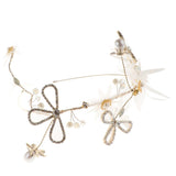 Max Wedding Bridal Flower Pearls Crystal Headband Headpieces Hair Jewelry