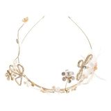 Max Wedding Bridal Flower Pearls Crystal Headband Headpieces Hair Jewelry