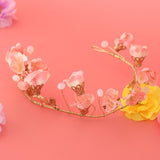 Max Bridal Silk Flower Crown Hairband Headband Tiaras Wedding Prom Decor Pink