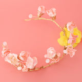 Max Bridal Silk Flower Crown Hairband Headband Tiaras Wedding Prom Decor Pink