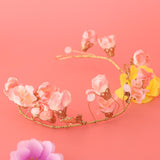 Max Bridal Silk Flower Crown Hairband Headband Tiaras Wedding Prom Decor Pink