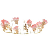 Max Bridal Silk Flower Crown Hairband Headband Tiaras Wedding Prom Decor Pink