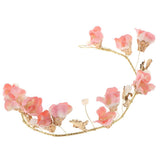 Max Bridal Silk Flower Crown Hairband Headband Tiaras Wedding Prom Decor Pink