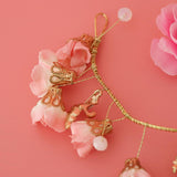 Max Bridal Silk Flower Crown Hairband Headband Tiaras Wedding Prom Decor Pink
