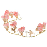 Max Bridal Silk Flower Crown Hairband Headband Tiaras Wedding Prom Decor Pink