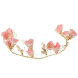 Max Bridal Silk Flower Crown Hairband Headband Tiaras Wedding Prom Decor Pink