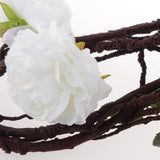 Max 6ft Artificial Silk Peony Flower Ivy Vine Hanging Garland Floral Decor White