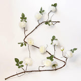 Max 6ft Artificial Silk Peony Flower Ivy Vine Hanging Garland Floral Decor White